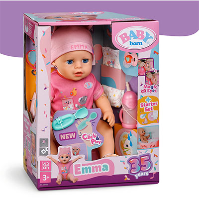 Baby Born Emma 43cm Click And Play Doll